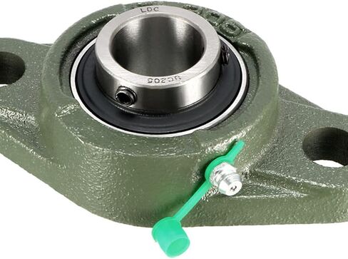 uxcell UCFL204 Flanged Pillow Block Bearing, 20mm Bore Diameter, Cast Iron/Chrome Steel, Set Screw Lock (Pack of 1) in Saudi Arabia