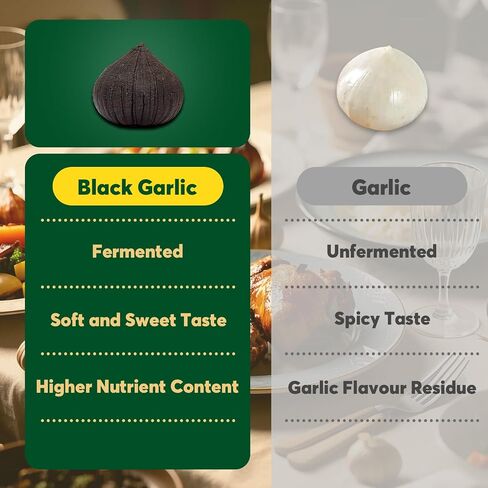 ONETANG Black Garlic 8.82 Oz (250g.), Whole Black Garlic Fermented for 90 Days, Super Foods, Non-GMO, Non-Additives, High in Antioxidants, Ready to Eat for Snack Healthy, Healthy Recipes in Saudi Arabia