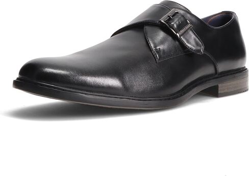 Gunnar و Troy Maverick Mens Dress Shoes Oxford | أحذية حزام مونك واحد للرجال | صورة خيالية من جناح الجناح الكلاسيكي مع الأجزاء العلوية الجلدية in Kuwait