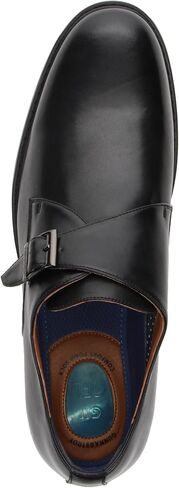 Gunnar و Troy Maverick Mens Dress Shoes Oxford | أحذية حزام مونك واحد للرجال | صورة خيالية من جناح الجناح الكلاسيكي مع الأجزاء العلوية الجلدية in Kuwait