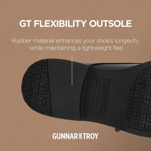 Gunnar و Troy Maverick Mens Dress Shoes Oxford | أحذية حزام مونك واحد للرجال | صورة خيالية من جناح الجناح الكلاسيكي مع الأجزاء العلوية الجلدية in Kuwait