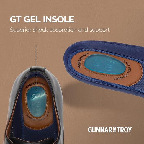 Gunnar و Troy Maverick Mens Dress Shoes Oxford | أحذية حزام مونك واحد للرجال | صورة خيالية من جناح الجناح الكلاسيكي مع الأجزاء العلوية الجلدية in Kuwait