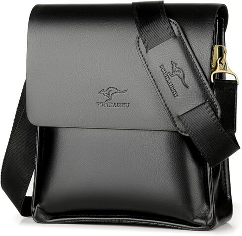 Mens Crossbody Bag, Leather Messenger Shoulder Bag for Women Men Purse Travel Work Business in Kuwait