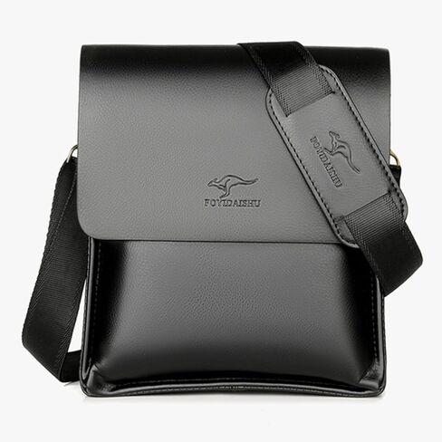 Mens Crossbody Bag, Leather Messenger Shoulder Bag for Women Men Purse Travel Work Business in Kuwait