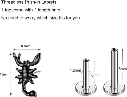 1Pcs G23 Titanium Flat Back Earrings Studs 16g F136 Implant Grade Titanium Labrets Press Fit Threadless Push In Dainty Cartilage Helix Conch Lobe Lip Tragus Piercing Jewelry in Saudi Arabia