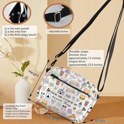 Fairytale Fans Crossbody Bag Factor Trip Gift Mouse Ice Cream Messenger Bag Magic*M Gift Snacks Lover Gift in Kuwait