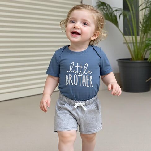 Toddler Baby Girl Clothes Summer Short Sleeve Letter Shirt Casual Shorts Big Sister Little Sister Matching Outfits in Kuwait