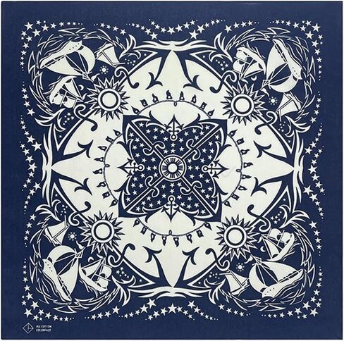 4-Pack 100% Cotton Bandana Set, Vintage Graphic Print, 22x22 inches in Saudi Arabia