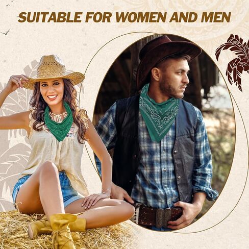 36 Pack Bandanas for Women Men Cowboy Bandana Novelty Bandanas Bulk Paisley Bandana Scarf for Party Costume in Kuwait