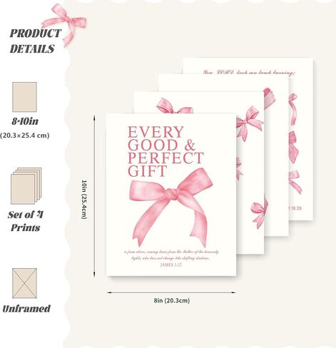 Lartsfro Coquette Pink Bow Wall Art Decords ، Wink Boy Room Room Bedroom Wall Art Decore Tealthetic For Teen Girls Gifts ، Inspirational Bible Bail Decor in Saudi Arabia