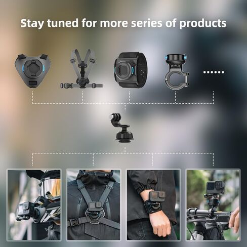 خوذة دراجة نارية مغناطيسية سريعة الإصدار من SUREWO متوافقة مع Go pro Hero 12,11,10, 9, 8, 7, (2018), 6 5, DJI Osmo Action 4/3, AKASO, SJCAM والمزيد in Kuwait