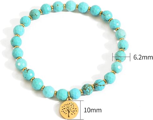 Natural Lapis Lazuli Beads Bracelet for Women Handmade Stretch Lapis Lazuli Bracelet Tree of Life Lapis Beaded Bracelet Jewelry Gift for Girlfriend Wife in Saudi Arabia