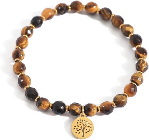 Natural Lapis Lazuli Beads Bracelet for Women Handmade Stretch Lapis Lazuli Bracelet Tree of Life Lapis Beaded Bracelet Jewelry Gift for Girlfriend Wife in Saudi Arabia