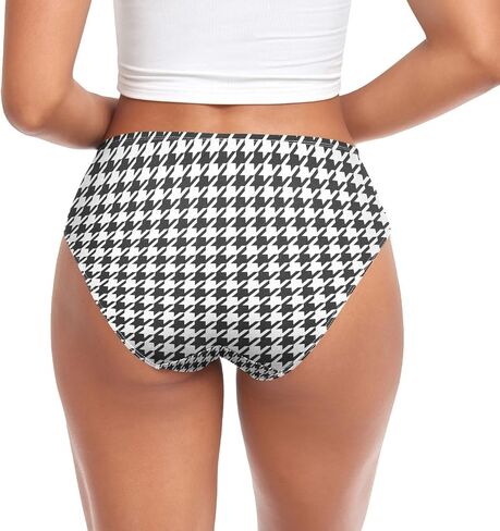 DOMIKING Blue Teal Plaid Womens Underwear Stretch Bikini Panties Soft Briefs for Women Girl Teen in Kuwait