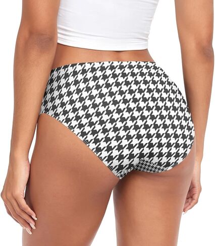 DOMIKING Blue Teal Plaid Womens Underwear Stretch Bikini Panties Soft Briefs for Women Girl Teen in Kuwait