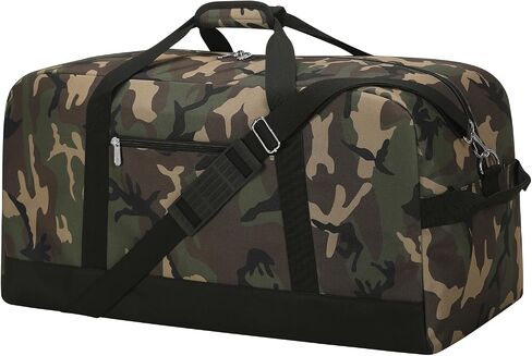 55L Large Duffle Bag for Men Travel - 25 inch Weekender Duffel Bag with Hard Bottom - Black in Saudi Arabia
