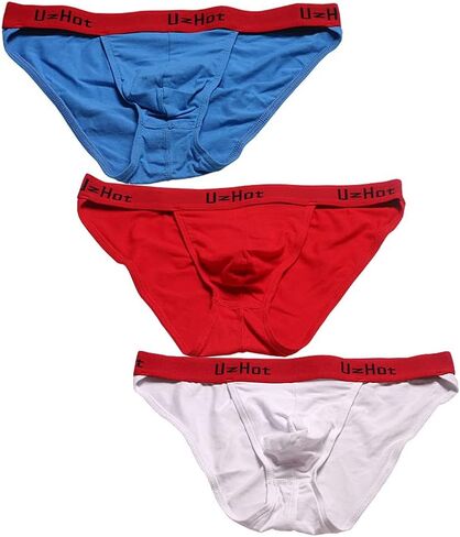 COMLIFE Mens Cotton High-Leg Opening Bikinis Underwear in Kuwait
