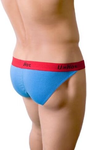 COMLIFE Mens Cotton High-Leg Opening Bikinis Underwear in Kuwait