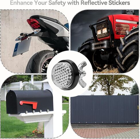 8Pack Red Reflector Motorcycle License Plate Bolts and Nuts, Round Head M5 Screws, Steel, 0.98" Diameter, 7/16" Size, Grade 8.8, for Motorcycle, Bicycle, Car in Kuwait