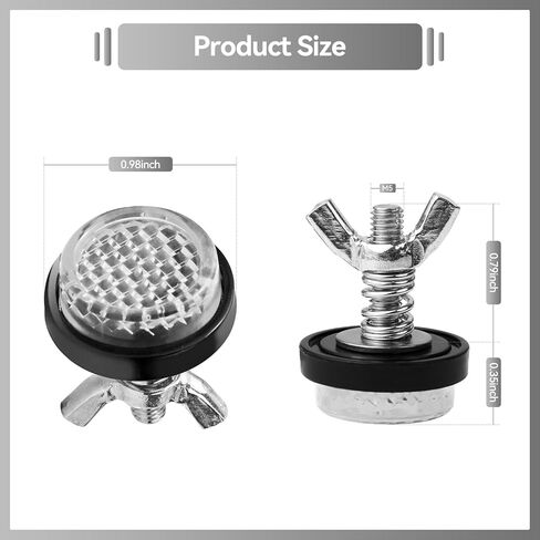 8Pack Red Reflector Motorcycle License Plate Bolts and Nuts, Round Head M5 Screws, Steel, 0.98" Diameter, 7/16" Size, Grade 8.8, for Motorcycle, Bicycle, Car in Kuwait