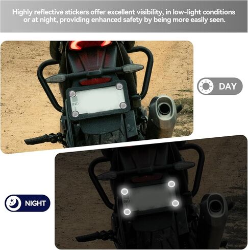 8Pack Red Reflector Motorcycle License Plate Bolts and Nuts, Round Head M5 Screws, Steel, 0.98" Diameter, 7/16" Size, Grade 8.8, for Motorcycle, Bicycle, Car in Kuwait