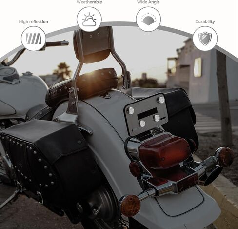 8Pack Red Reflector Motorcycle License Plate Bolts and Nuts, Round Head M5 Screws, Steel, 0.98" Diameter, 7/16" Size, Grade 8.8, for Motorcycle, Bicycle, Car in Kuwait