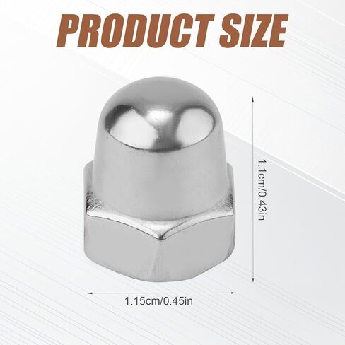 8pcs License Plate Retainer Nuts for Volvo V60/ V90/ S40/ S90/ S60/ XC90, Tall Dome License Plate Screw Caps Stainless Steel, Screws onto Existing Studs (Black) in Kuwait