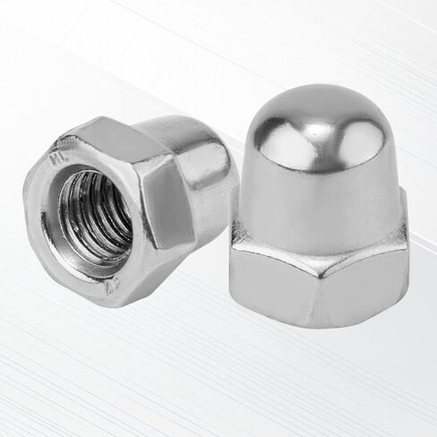 8pcs License Plate Retainer Nuts for Volvo V60/ V90/ S40/ S90/ S60/ XC90, Tall Dome License Plate Screw Caps Stainless Steel, Screws onto Existing Studs (Black) in Kuwait