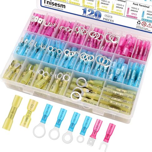 Tnisesm 300Pcs Spade Connector 16 Types with Professional Wire Stripper/Wire Crimping Tool, Wire Cutter, Wire Crimper, Cable Stripper, Wiring Tools and Multi-Function Hand Tool in Saudi Arabia