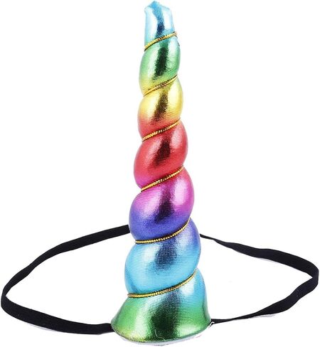 Delicate Dew Shiny Unicorn Horn Elastic Headband Cosplay Costume Easter Headpiece in Saudi Arabia