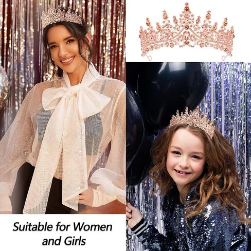 VELSCRUN Birthday Tiara Crowns for Women Girls Crystal Birthday Girl Headband Sash Elegant Princess Crown Happy Birth Party Decorations Women Sisters Birth Gift Hair Accessories in Kuwait