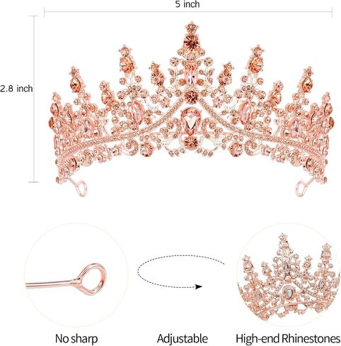 VELSCRUN Birthday Tiara Crowns for Women Girls Crystal Birthday Girl Headband Sash Elegant Princess Crown Happy Birth Party Decorations Women Sisters Birth Gift Hair Accessories in Kuwait