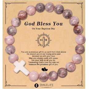 Cross Bracelets for Girls Boys Baptism Communion Confirmation Gift Christian Bracelets Easter Basket Stuffers