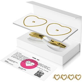 Permanent Couples Bracelet Kit – Locking Heart Clasp DIY Bracelet Set for Couples, Friends, and Family – Unique Gift for Anniversary, Valentine’s Day, Birthday – His & Hers Matching Bracelets