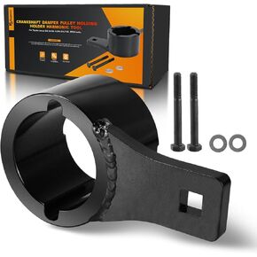 Crankshaft Damper Pulley Holding Holder Harmonic Tool Harmonic Damper Pulley Remove Tool Compatible with Toyota Lexus 3.0 L6, 3.0 V6, 3.3 V6, 4.0 V8, 4.3 V8, 4.7 V8 with 2PCS Crank Bolts