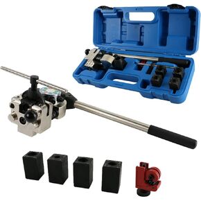Brake Line Flaring Tool Kit, 45-Degree Single, Bubble, Double Flares Kit for 3/16", 1/4", 5/16", 3/8" Stainless Steel or Copper Soft Mental Line