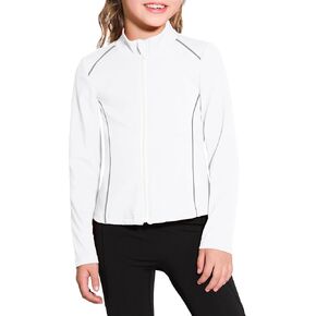 فتيات السترة الكاملة سترة طويلة الأكمام ركوب القمصان أطفال اليوغا معطف رياضي معطف رياضي in Kuwait