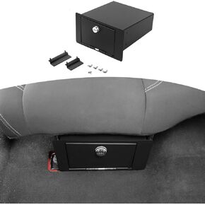 لجيب JLU تحت مربع آمن للمقعد الخلفي مع قفل أمان لجيب Wrangler JKU 2007-2017 لـ Wrangler JLU 2018 UP 4DR Black Metoration Accessories