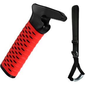 Car Door Handle for Elderly, Car Handle Assist Support, Portable Elderly Assistance Mobility Aids for Getting Out of Car, Auto Grab Cane Nylon Strap for Seniors and Handicapped, Red
