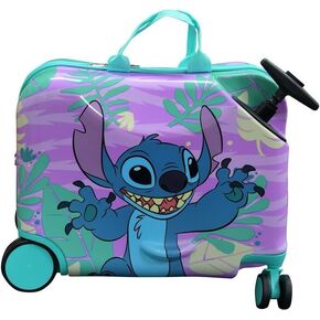 Fast Forward Lilo & Stitch Ride-On Suitcase for Kids - 18" Lightweight Trolley with Seat