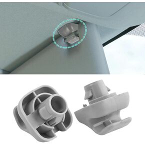 2PCS Sun Visor Clips for Honda Civic CR-V Acura TSX RSX, Car Visor Replacement Clip Sun Visor Support Clip Retainer Sunvisor Hook Bracket Holder Replacement 88217S04003ZA 88217-S04-003ZA(Gray)
