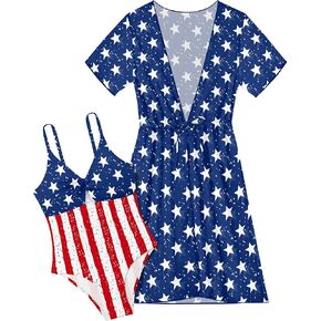 Kangkang Girls Swimsuit ، Girl Coll Solid One Piece One Swimsuits with Print Print Cover Cover Up Bathing Suits 9-16y