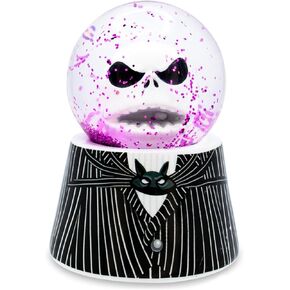 Disney The Nightmare Before Christmas Jack Skellington Adult 3-Inch Mini Light-Up Snow Globe with Glitter