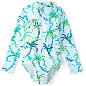 Gymboree Girls' and Toddler Long Sleeve Rashguard One Piece Swimsuit