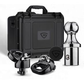 60618 Puck System Groenseck Hitch Ball Kit متوافقة مع 2013-2025 Dodge Ram 2500 3500 ، 2-5/16 بوصة كرة منك لسرير الشاحنة مع 2 مرساة سلسلة أمان من Groenchec