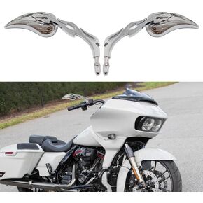 DREAMIZER 3" Motorcycle Vintage Mirrors Round Rear View Mirror 8mm Black Compatible with Harley Davidson Dyna Bobber Softail Chopper Cruiser Cafe Racer Street Electra Glide 1982-2018