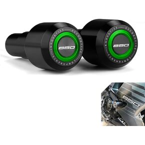 Motorcycle Frame Sliders Crash Bar Protector Compatible with K.awasaki Ninja 650 2017-2023 2024 2025 | No Cut Kits Engine Fairing Guard Falling Protection Ninja650 EX650 Accessories (Green)