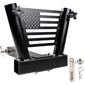 Pluging Us Flag Hitch Hitch FlightPole Holder Trailer Hitch Mount Universal لـ Jeep SUV RV Pickup Truck Camper Trailer مع نسخة سميكة مستقبلة قياسية 2 بوصة
