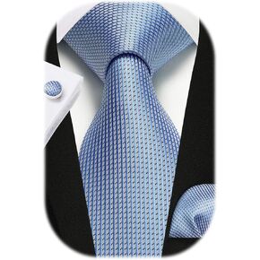 Enlision Mens Ties Stripe Tie and Pocket Square Sebet Classic Issal Nevel Reckties Clufflinks Wedding
