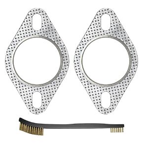 Strongthium 2.5 Inch 63.5mm Exhaust Gasket 2.5" 2 Bolt for Muffler Flange Manifold High Temperature Graphite w/Fire Ring 2 Pcs